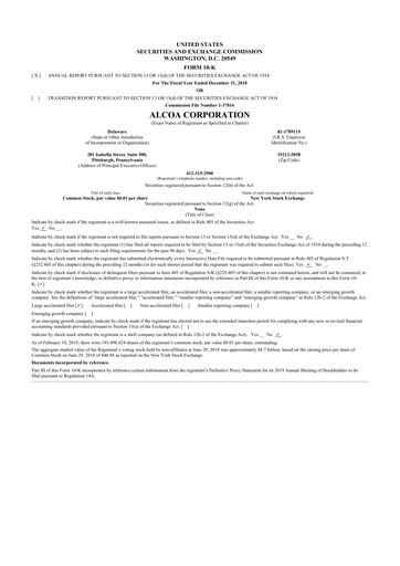 Thumbnail Alcoa 10-K Annual Report 2018