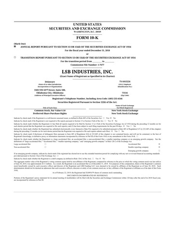 Thumbnail LSB Industries 10-K Annual Report 2018