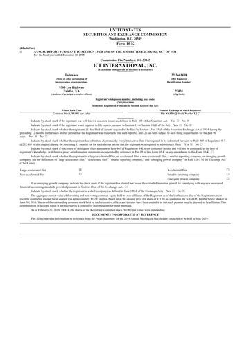 Thumbnail ICF International 10-K Annual Report 2018