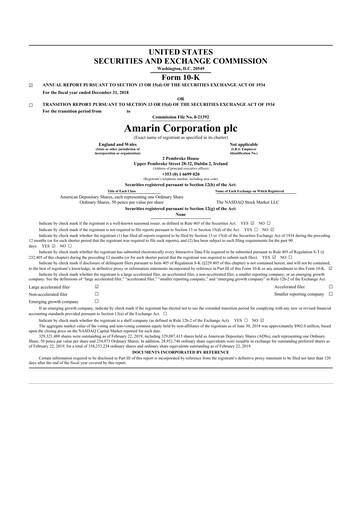 Thumbnail Amarin Corporation
 10-K Annual Report 2018