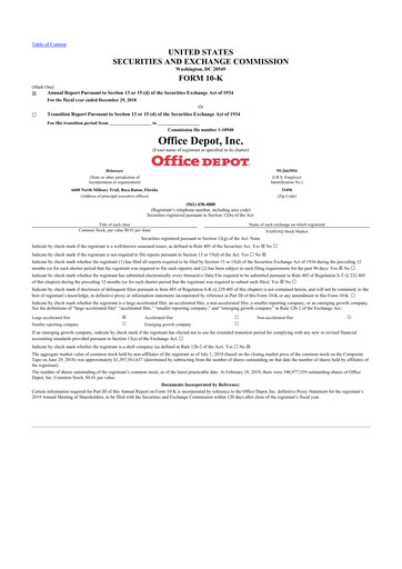 Thumbnail The ODP Corporation
 10-K Annual Report 2018