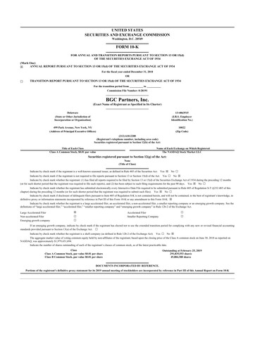 Thumbnail BGC Group
 10-K Annual Report 2018