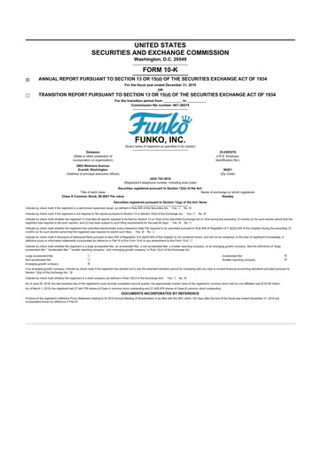Thumbnail Funko
 10-K Annual Report 2018