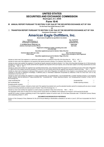 Thumbnail American Eagle Outfitters
 10-K Annual Report 2019