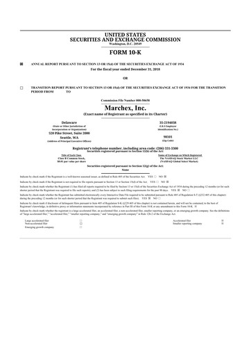 Thumbnail Marchex 10-K Annual Report 2018