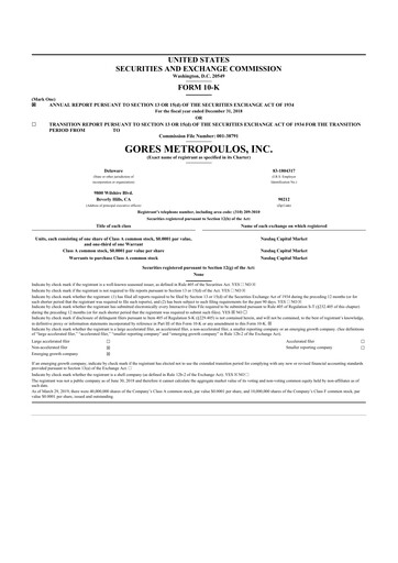 Thumbnail Luminar Technologies 10-K Annual Report 2018