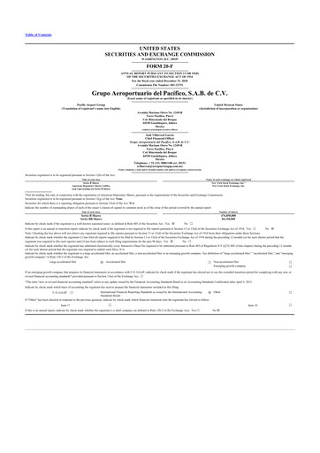 Thumbnail Grupo Aeroportuario del Pacífico
 20-F Annual Report 2018