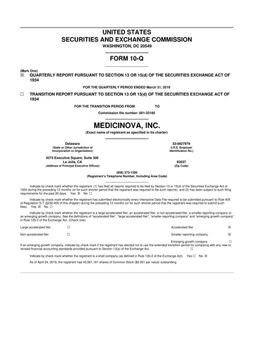 Thumbnail MediciNova 10-Q Quarterly Report FY 