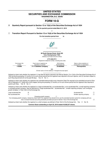 Thumbnail Magnera 10-Q Quarterly Report FY2019 