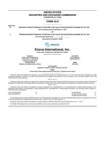 Thumbnail Enova International
 10-Q Quarterly Report FY 