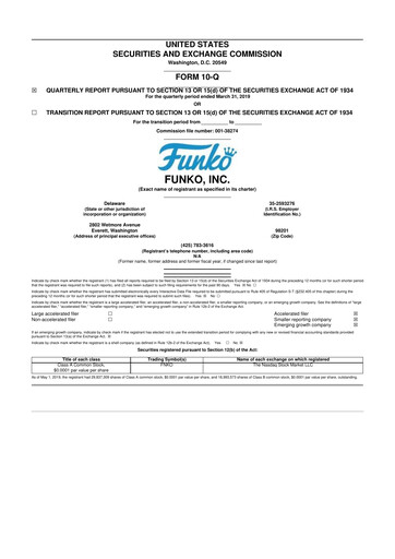 Thumbnail Funko
 10-Q Quarterly Report FY2019 