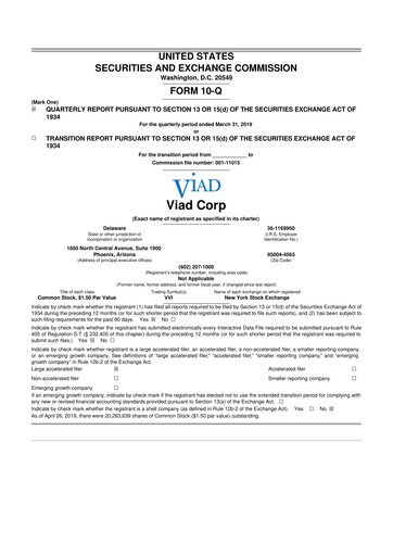 Thumbnail Pursuit Attractions and Hospitality 10-Q Quarterly Report FY2019 