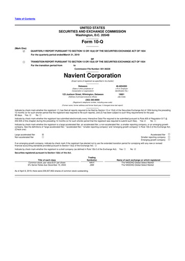 Thumbnail Navient 10-Q Quarterly Report FY2019 