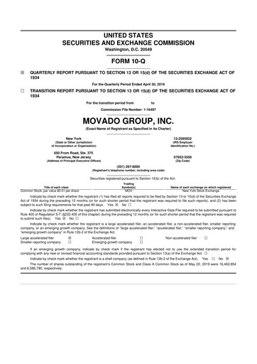 Vorschaubild Movado Group 10-Q Quartalsbericht 2020 