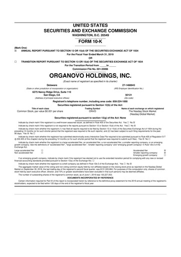 Thumbnail VivoSim Labs 10-K Annual Report 2019