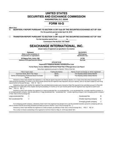 Thumbnail SeaChange International 10-Q Quarterly Report FY2020 