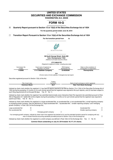 Thumbnail Magnera 10-Q Quarterly Report FY2019 