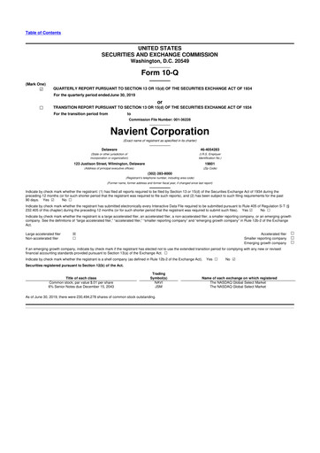 Thumbnail Navient 10-Q Quarterly Report FY2019 