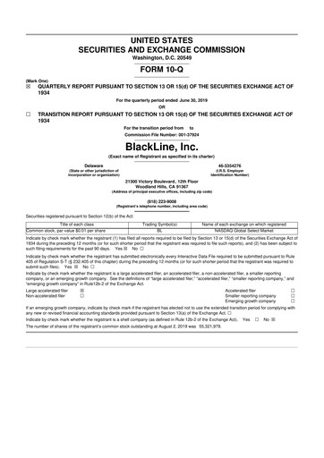 Thumbnail BlackLine 10-Q Quarterly Report FY2019 