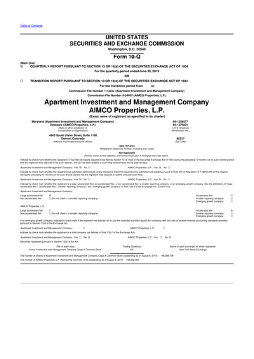 Thumbnail Aimco 10-Q Quarterly Report FY 