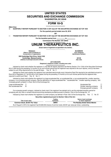 Thumbnail Cogent Biosciences 10-Q Quarterly Report FY2019 