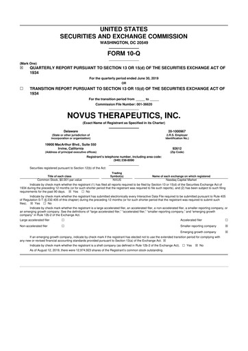 Thumbnail Eledon Pharmaceuticals 10-Q Quarterly Report FY 