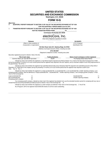 Thumbnail electroCore 10-Q Quarterly Report FY 