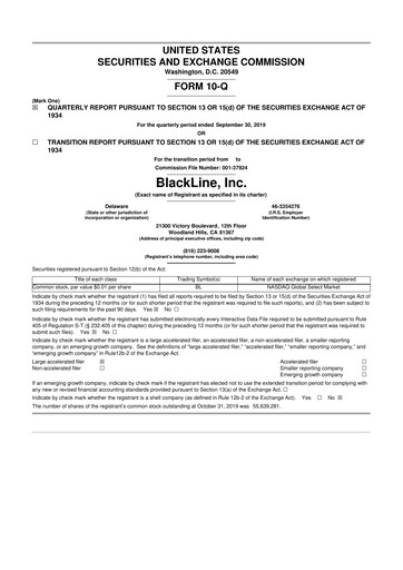 Thumbnail BlackLine 10-Q Quarterly Report FY2019 