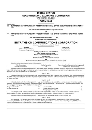 Thumbnail Entravision Communications
 10-Q Quarterly Report FY2019 