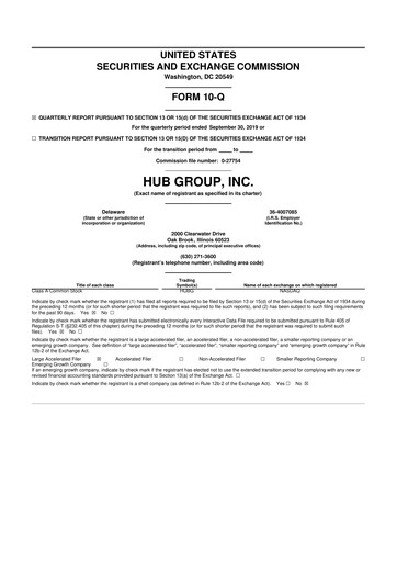 Thumbnail Hub Group
 10-Q Quarterly Report FY2019 