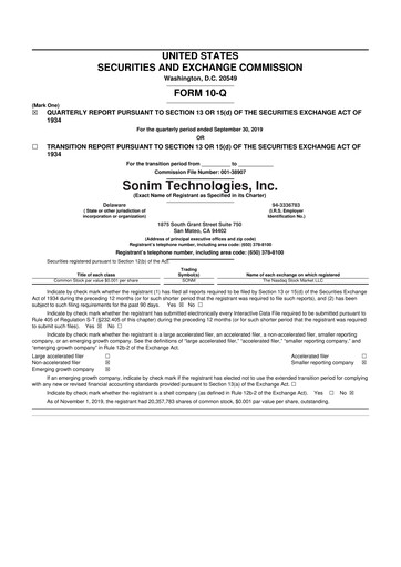 Thumbnail Sonim Technologies
 10-Q Quarterly Report FY2019 