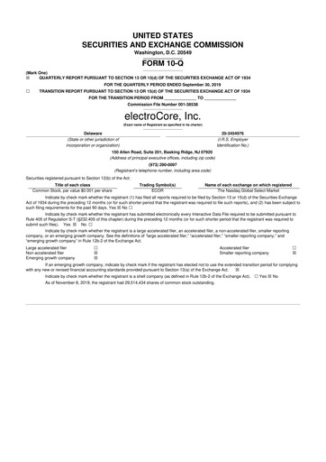 Thumbnail electroCore 10-Q Quarterly Report FY 