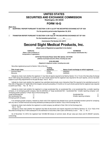 Thumbnail Vivani Medical 10-Q Quarterly Report FY2019 