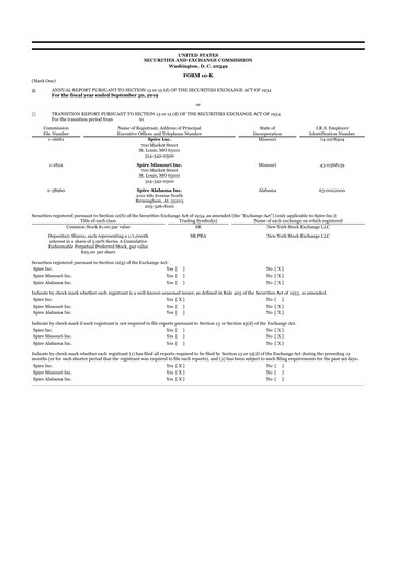 Thumbnail Spire Inc. 10-K Annual Report 