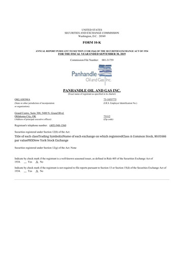 Thumbnail PHX Minerals 10-K Annual Report 2019