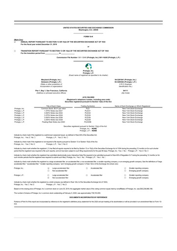Thumbnail Prologis 10-K Annual Report 