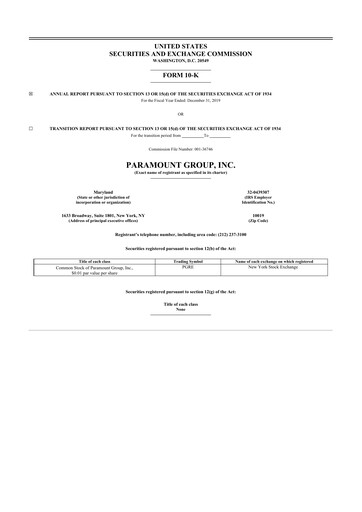 Thumbnail Paramount Group 10-K Annual Report 2019