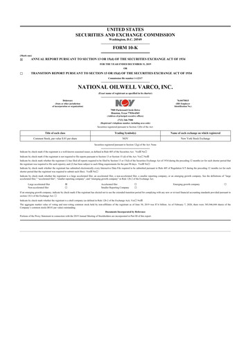 Thumbnail NOV 10-K Annual Report 2019