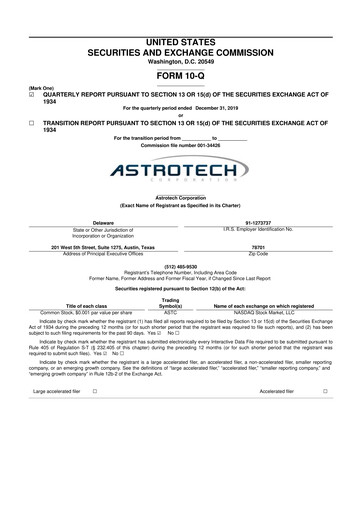 Thumbnail Astrotech 10-Q Quarterly Report FY2020 