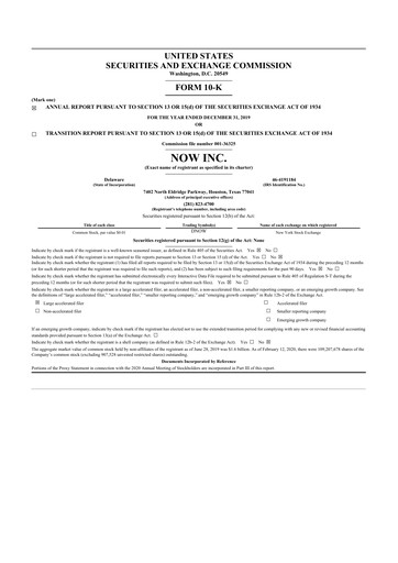 Thumbnail DNOW Inc. 10-K Annual Report 2019