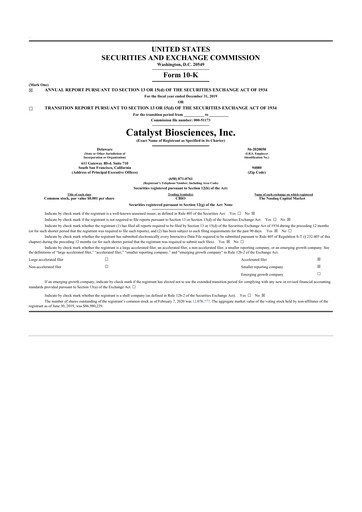 Miniature Gyre Therapeutics 10-K Rapport annuel 2019