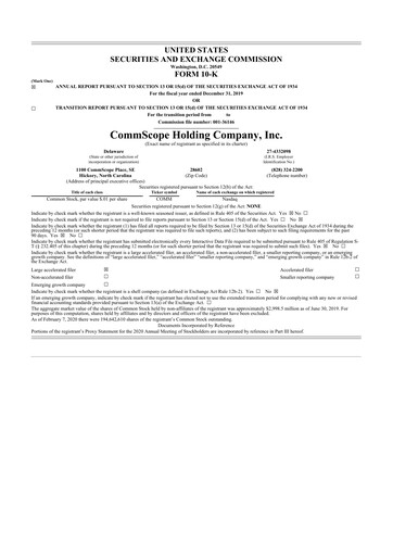 Thumbnail CommScope
 10-K Annual Report 