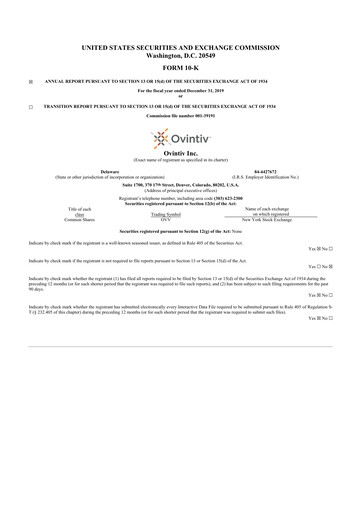 Thumbnail Ovintiv 10-K Annual Report 2019