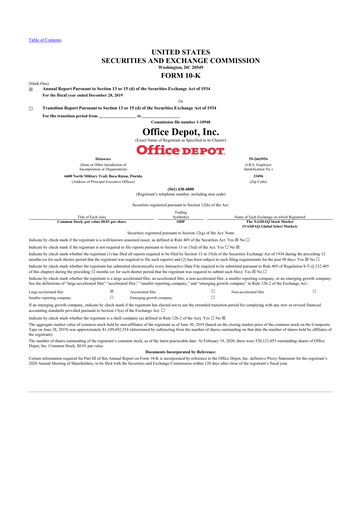 Thumbnail The ODP Corporation
 10-K Annual Report 2019