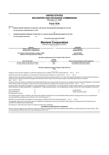 Thumbnail Navient 10-K Annual Report 2019