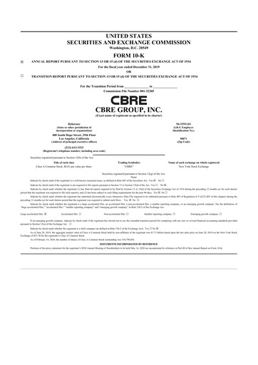 Thumbnail CBRE Group
 10-K Annual Report 2019