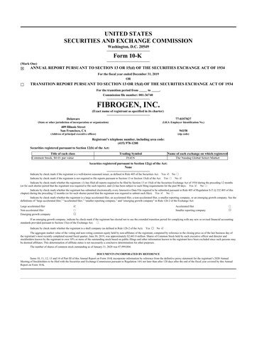 Thumbnail FibroGen 10-K Annual Report 2019