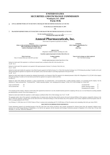 Thumbnail Amneal Pharmaceuticals
 10-K Annual Report 2019