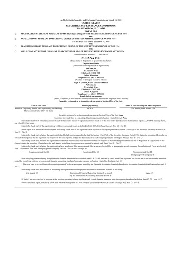 Thumbnail NuCana
 20-F Annual Report 2019