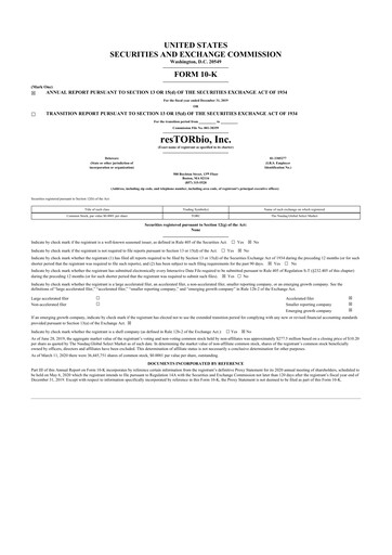 Thumbnail Adicet Bio 10-K Annual Report 2019